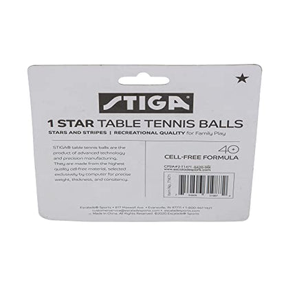 STIGA 1-Star Balls - color: Stars and Stripes, size: 6 Pack