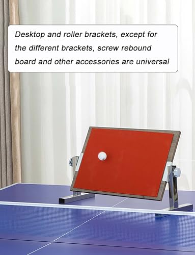 Table Tennis Rebound Board, Solo Practice Ping Pong Trainer with Adjustable Angles, Portable Desktop & Vertical Switchable Return Board for Home Office Gym Self-Study