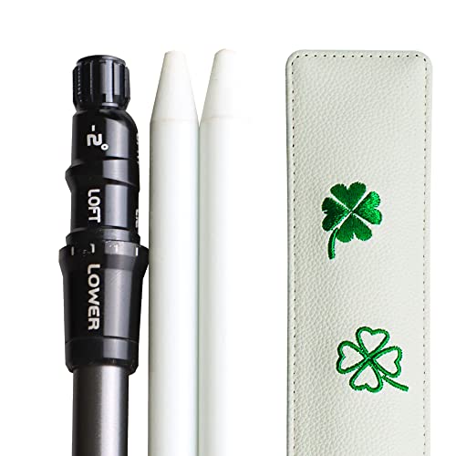 Golf Alignment Stick Cover Case Holder Hold at Least 3 Sticks Lucky Clover Pattern Design