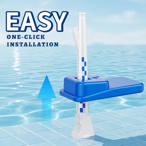 Inground Pool Volleyball Net Set, 15-25FT Adjustable Water Volleyball Kit, Complete System Includes: Pro-Net, Heavy-Duty Bases, 2 Balls & Pump, Summer Outdoor Pool Games for Adults & Kids