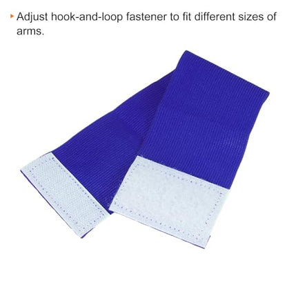 PATIKIL Soccer Captain Armband, 4 Pcs Nylon Elastic Protective Arm Badge for Youth Adult Team Training - color: Blue