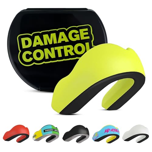 DAMAGE CONTROL Extreme Impact Mouth Guard – Sports Mouthguard for Boxing, MMA, BJJ, Hockey, Rugby, Lacrosse, & More – Mouthpiece for Teeth & Jaw Protection, for Youth & Adults - color: Damage Control Green, size: Adult