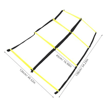 DOITOOL Nine-Square Agility Ladder for Soccer Training, Foldable Soft Speed and Footwork Ladder, Football Agility Training Tool for Athletic Conditioning and Coordination