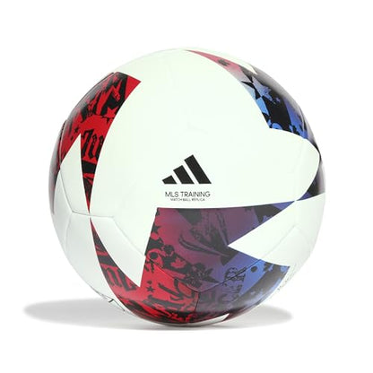 adidas Unisex MLS Soccer Ball - color: White/Blue/Red, size: 5