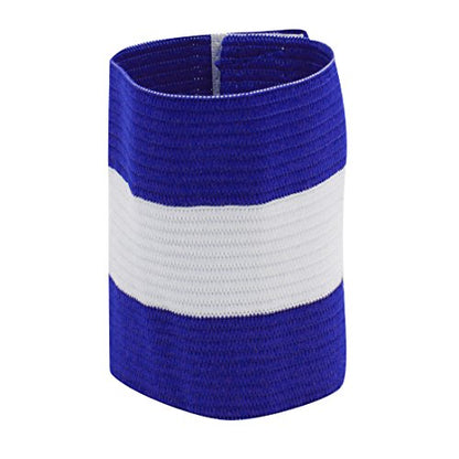 Ruilogod Detachable Closure Elastic Team Game Soccer Captain Armband Blue White (id: e8d 67a bea 643 79c