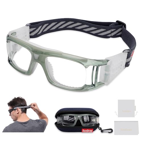 SooGree Sports Goggles Glasses Protective Safety Basketball Football Sport Glasses Men Shock Collision Adjustable Glasses