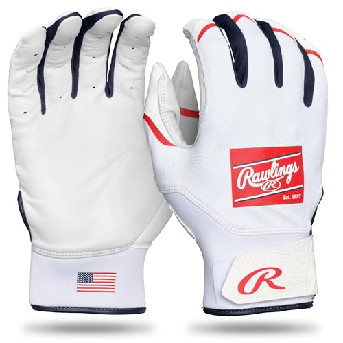 Rawlings | Clout Baseball Batting Gloves | Youth Sizes | Multiple Colors - color: USA, size: Medium