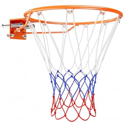 Basketball Hoop Wall Mount 18" Basketball Rim Replacement Hoop Rim Replacement Heavy Duty Wall Mount with Dual Spring Shock Absorption.