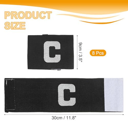 MECCANIXITY Soccer Captain Armband, Captain Arm Bands for Soccer Elastic Captain C Arm Band Sports Captain Armband for Football Team Training Youth & Adult - color: Black