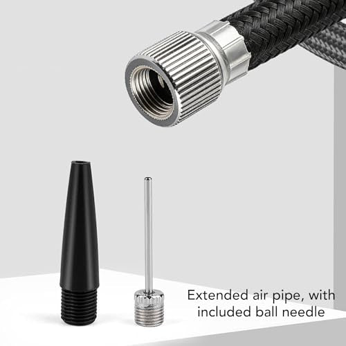 Luocute Electric Ball Pump, Automatic Stop with LCD Display and 600mAh Rechargeable Battery, Fast Inflation for Basketball Football Volleyball Soccer