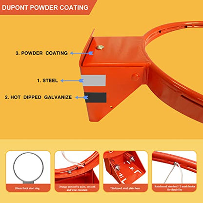 Breakaway Basketball Rim, Heavy Duty Flex Rim Replacement 5/8-In, Standard Goal Reinforced Mounting Bracket Fit Most Size Backboards Indoor and Outdoor - style: 2-springs basketball rim