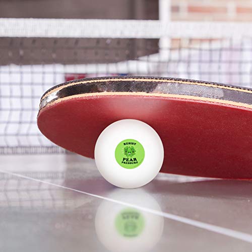 GRAPHICS & MORE Resist Pear Pressure Peer Funny Humor Novelty Table Tennis Ping Pong Ball 3 Pack