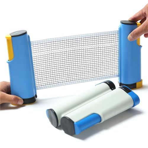 Portable Pingpong Net Table Tennis Set with Retractable Professional Tennis Accessories Portable Set - color: black red