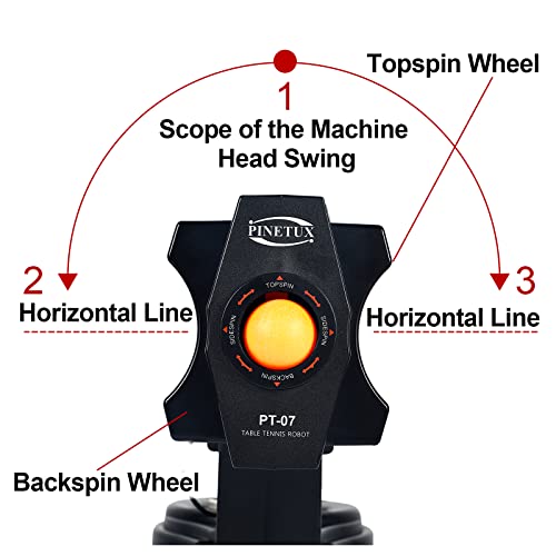 Ping Pong Robot Machine with 9 Different Spin Balls Table Tennis Robots Automatic Ball Machine for Training (PT-07)