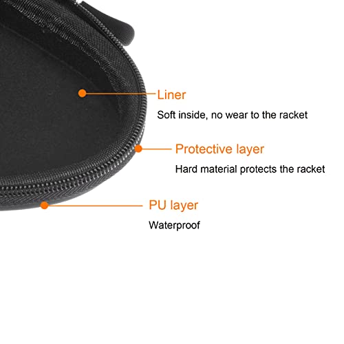 PATIKIL Table Tennis Racket Case Ping Pong Paddle Case Hard Cover Container Bag Gourd Shape, for Sports Accessories - color: Black