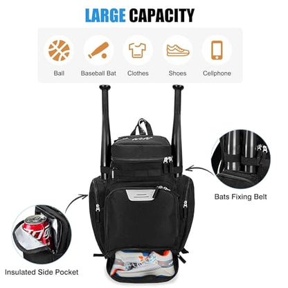 WOLT Basketball Backpack, Basketball Bag for Men with Shoes Compartment, Sports Backpack for Baseball, Soccer, Football