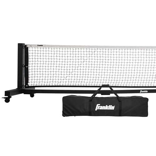 Franklin Sports Official Size Pickleball Net - 22' Foot Outdoor Pickleball Net for Regulation Court - Semi-Portable Aluminum Construction + Carry Bag for Driveway, Backyard + More