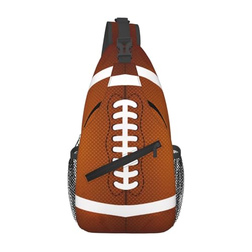 Football Sling Backpack Sling Bag Football Crossbody Shoulder Bag Purse Footballs Chest Bag For Men Women B - color: Football B