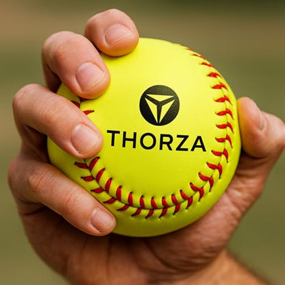Thorza 12" Weighted Training Softballs - Training Balls to Increase Pitch Velocity & Arm Strength - Durable Softball Practice Equipment for Pitchers of All Skill Levels - style: Set of 4 (9, 10, 11 & 12 oz)