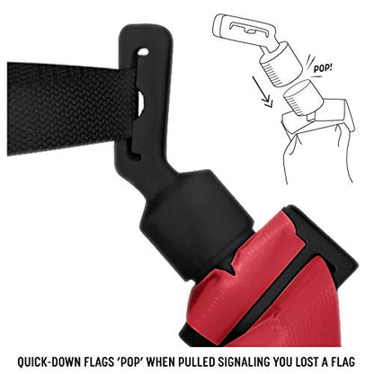 Champro Quick-Down Pop Football Flag Belt with 3 Flags - color: Gold