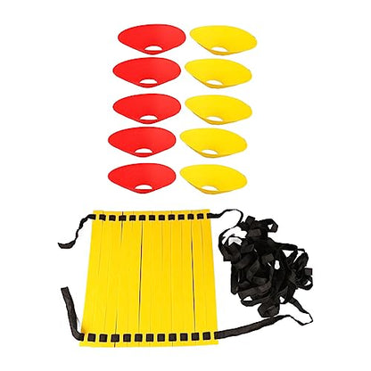 Tissting Speed Agility Training Kit with 10 Cones & Bag, Football Soccer Training Equipment for All Athletes - Portable Footwork Ladder Set for Indoor Outdoor Sports Drills