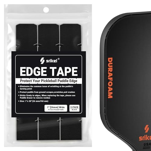 Pickleball Edge Guard Tape – Pickle Ball Paddle Edge Protection Tape 3 Pack, Paddle Head Edge Guard for 12MM to 20MM Rackets, Fits Perfectly Curved Edge, Easy Application, No Wrinkling - color: black, size: 16mm Paddle