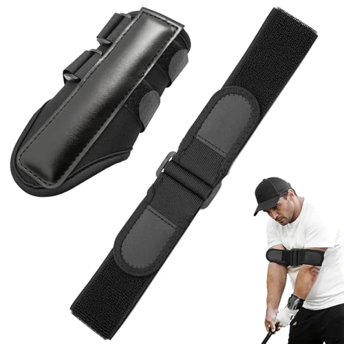 Golf Training Aid Kit with Arm Band and Wrist Strap, Golf Swing Training Wrist Angle Trainer Pro Golf - Swing Form Training Tool and Wrist Position Beginner Golfers