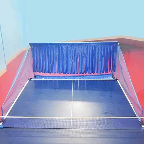 Table Tennis Ball Catch Net, Ping Pong Ball Collector Net with Tassels Design, Table Tennis Return Net for Ping Pong Robot Serve or Multi-Ball Practice, Easy Set Up