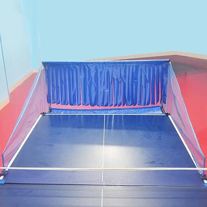 Table Tennis Ball Catch Net, Ping Pong Ball Collector Net with Tassels Design, Table Tennis Return Net for Ping Pong Robot Serve or Multi-Ball Practice, Easy Set Up