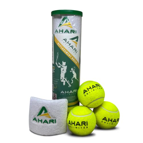 Premium 3 Replacement Tennis Rebound Balls, String & Wristband - Portable Self Practice Training Exercise Sport Equipment, Trainer for Solo Training (3 Pack)