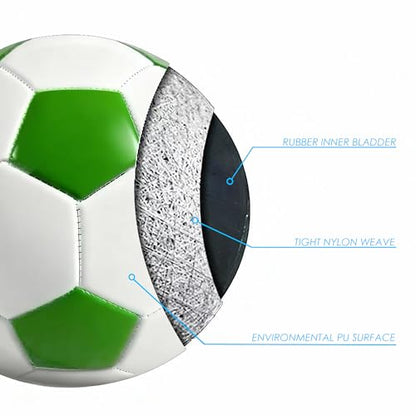 Soccer Ball with Pump Soft Leather Training Football Soccer Balls for Teens Boys Girls Youth Football Players Skill Practicing Training Gifts - color: Blue