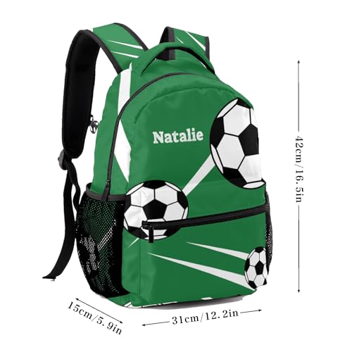 Sport Soccer Player Number Team Name Forest Personalized School Backpack for Teen Kid-Boy/Girl Primary Daypack Travel Bookbag - color: Option 33