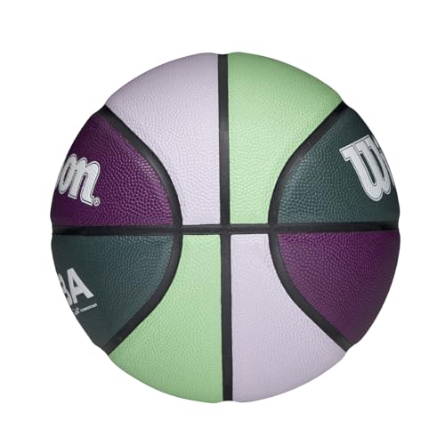 WILSON WNBA Heir Series Basketballs - Women's Official, Size 6-28.5" - color: Purple/Turquoise