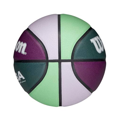 WILSON WNBA Heir Series Basketballs - Women's Official, Size 6-28.5" - color: Purple/Turquoise