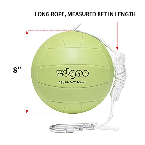 Portable Tetherball-Glow in The Dark Replacement Tether Ball with Carabiner, Ball Pump with Needle for Kids and Adults Outdoors Backyard Game
