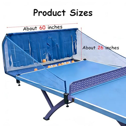 TNZMART Portable Ping Pong Net with Ball Picker Upper for Any Table Tennis Table Self Collection Clamps Easy Setup Set for Adults Beginners Home Indoor Outdoor Training
