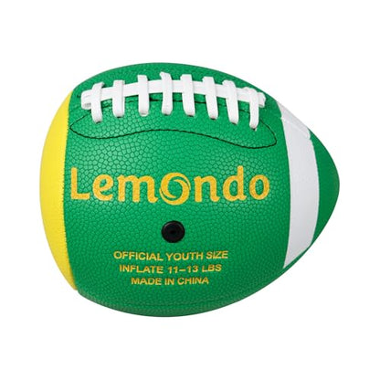 PassCatch Training Football, Enhance Passing Catching Skills, Official & Youth Size(with Pump) - style: Green 7#(Ages 5-14)