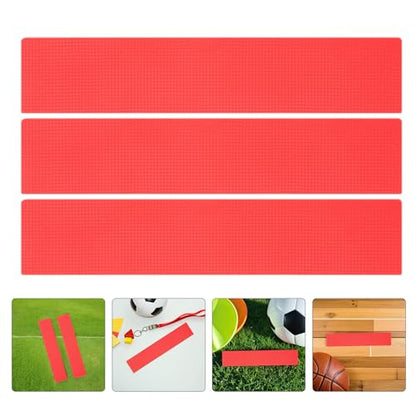 Toyvian 12pcs Court Line Markers Flat Crimson Sports Ground Marking Discs Football Soccer Tennis Field Training Kit for Outdoor Use