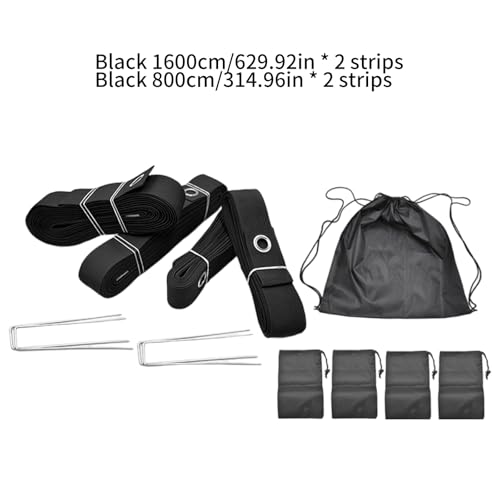 Rulbelok Beach Volleyball Courts Boundaries Line Kits with Ground Nails Courts Webbing Marker with Ground Nails - color: Red