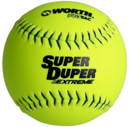 Worth | PRO TAC Super Duper Extreme Multi-Layer Slowpitch Softball - color: Blue Stitch