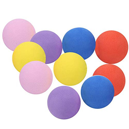 Children, Lightweight Kid Toy Ball Foam Ball 60mm, Yellow Blue Orange Purple Pink for Indoor Outdoor Practice