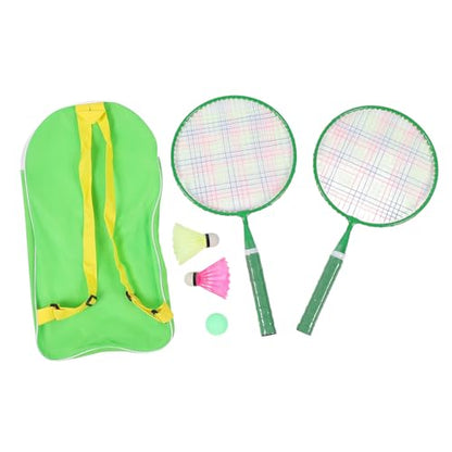 Badminton Rackets for Children, 1 Pair Kids Badminton Rackets with 2 Shuttlecocks 1 Table Tennis Ball Carrying Bag, Portable Badminton Rackets Set for Indoor and Outdoor Sport