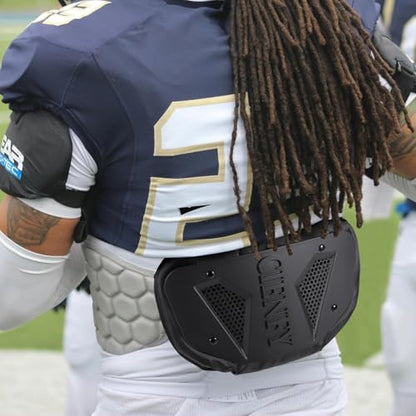 Cienfy Football Back Plate for High-Impact Protection, Universal Football Backplate for Shoulder Pads, for Youth and Adult - size: Youth, style: Silver