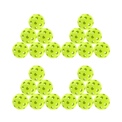 Pro-Grade 40-Hole Outdoor Pickleball Balls - Pro-Player Tested with Wind-Resistant Design, Built for Durability & Precision for Competitive Play - color: Green, size: 24