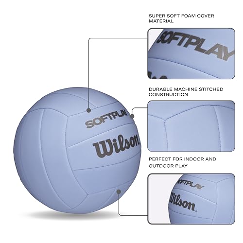 WILSON Soft Play Volleyballs - Official Size - color: Purple