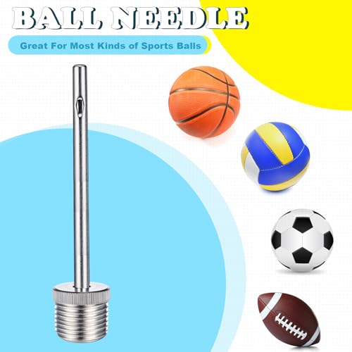Shappy 4 Pcs Ball Pump Needle Set Needle Inflator Kit for Air Pump Accessories Nozzle Inflator Adapter for Football Basketball Volleyball Swim Ring Balloon Bike