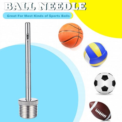 Shappy 4 Pcs Ball Pump Needle Set Needle Inflator Kit for Air Pump Accessories Nozzle Inflator Adapter for Football Basketball Volleyball Swim Ring Balloon Bike