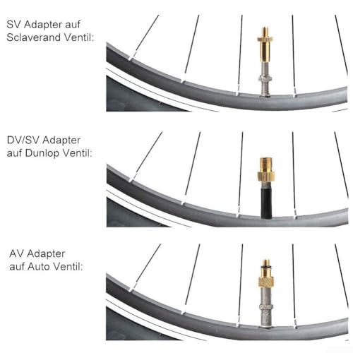 15Pcs Bike Pump Adapter Set Copper SV DV AV Needle Valve Connector Kit For Bicycle Tires Balls With Storage Box
