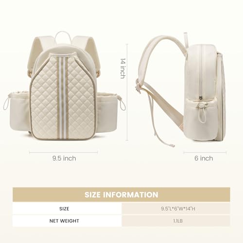 Pickleball Bags for Women Lightweight Crossbody and Stylish Quilted Pickleball Paddle Sling Bag Backpack - color: Beige, size: Large