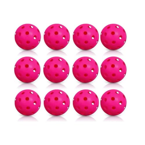 Honeycomb Pickle Balls Outdoor 40 Holes - Durable High Hard Fast Bounce USAPA Approved - True Flight Tournament Pickle Ball - 6Pack - Accessories for Sports&Entertainment Play